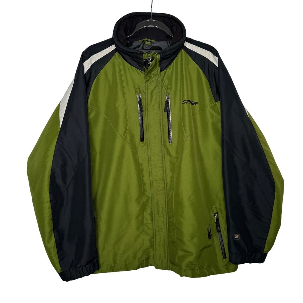 2000s Spyder XSCAP Green Black Ski Jacket Men’s Large